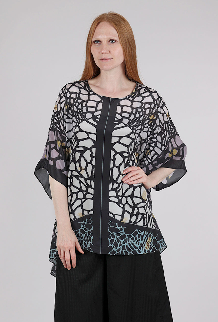 Cocoon House Silk Tari Tunic, Butterfly Wing
