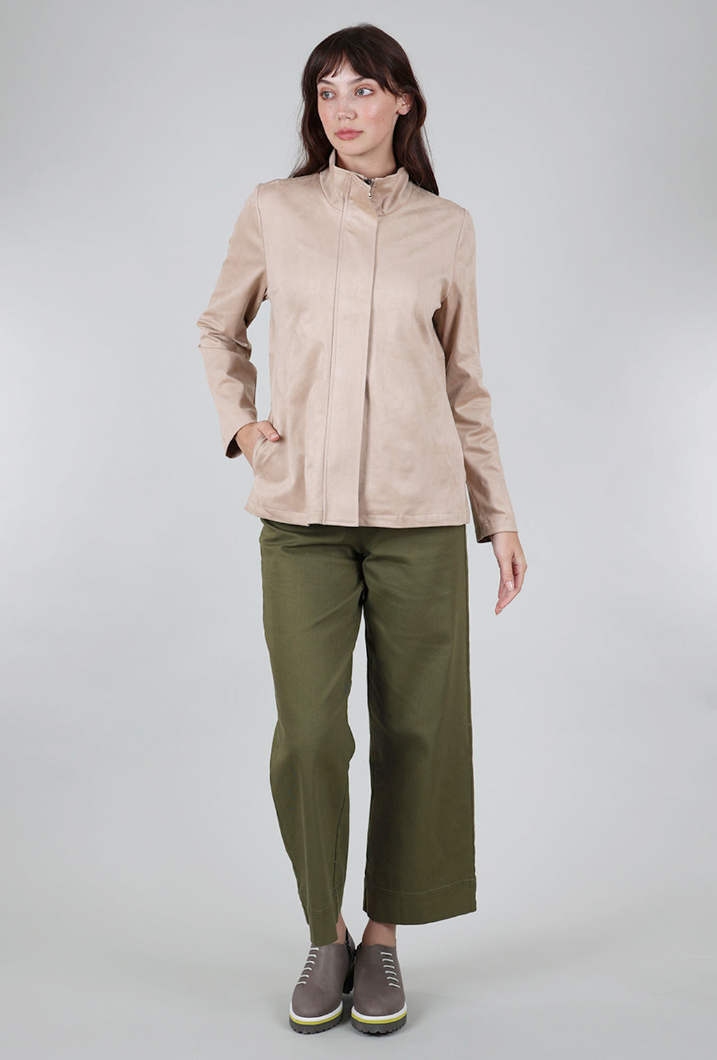 Ace & Ivy Faux Suede Jacket, Natural