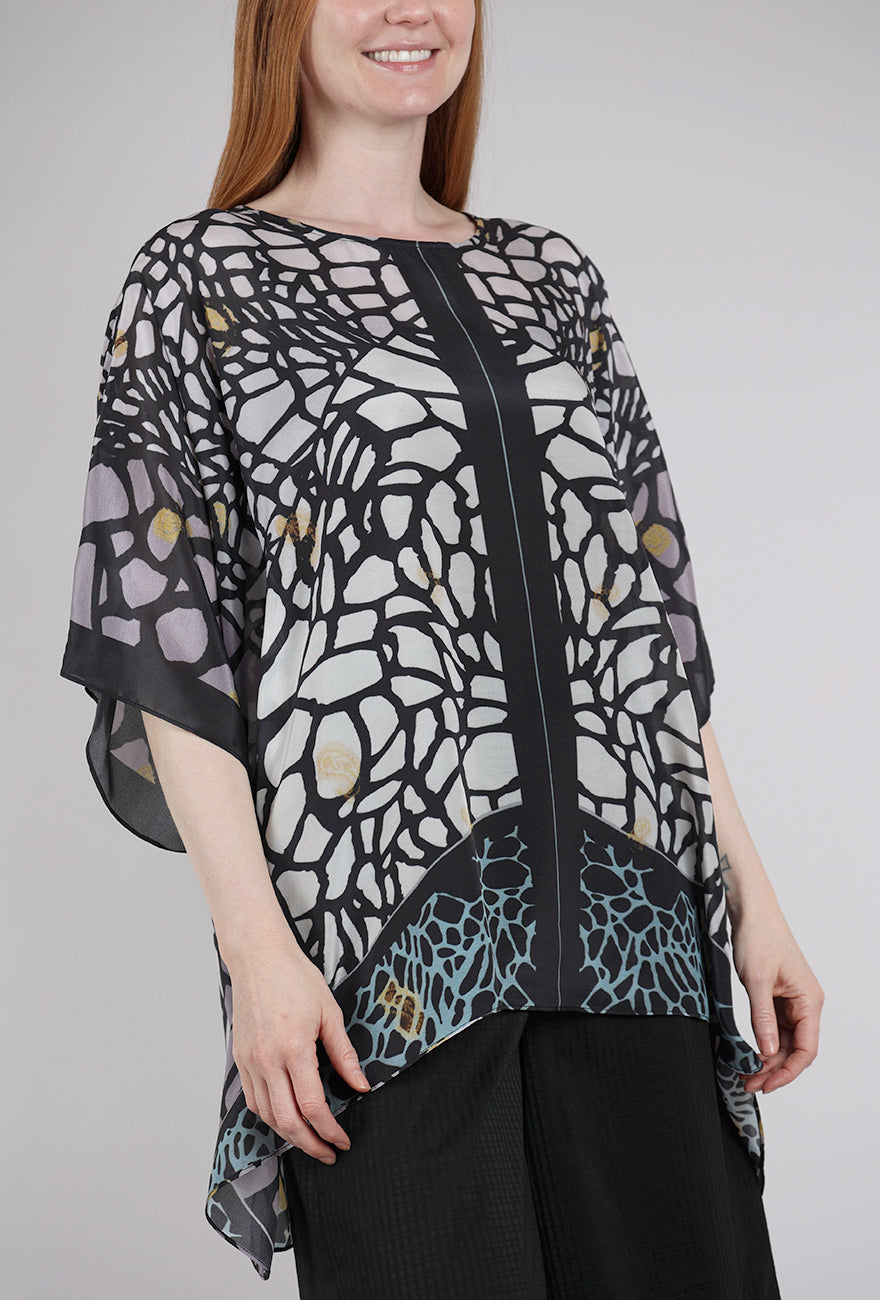 Cocoon House Silk Tari Tunic, Butterfly Wing
