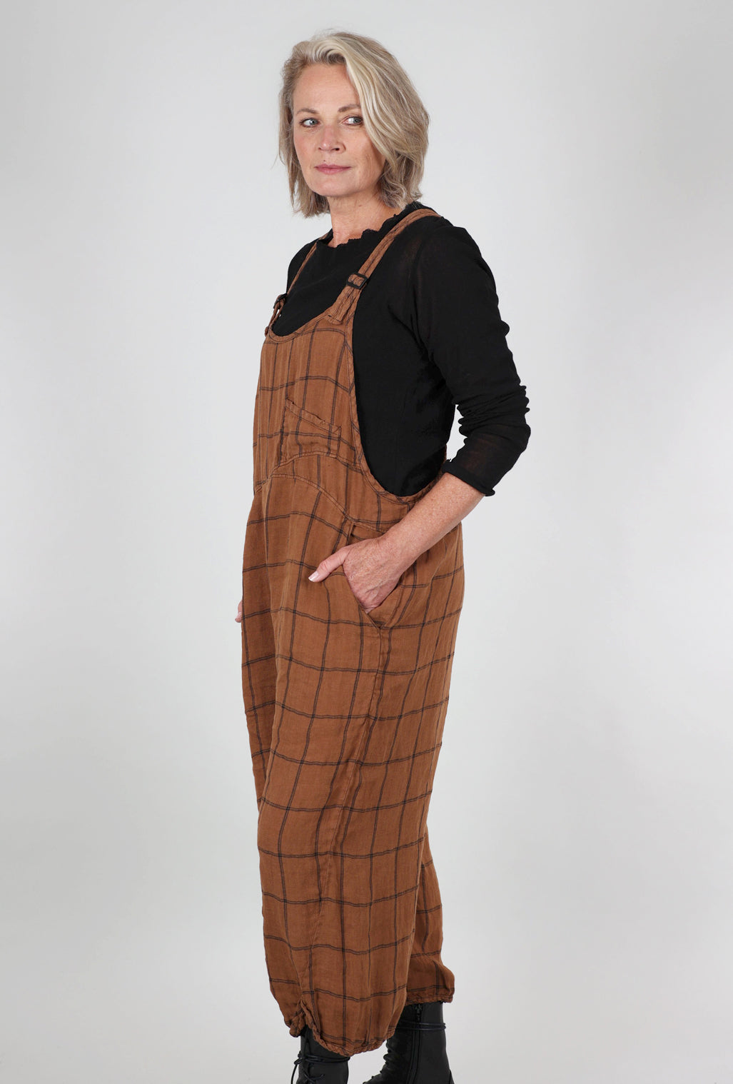 Cynthia Ashby Lore Overalls, Camel