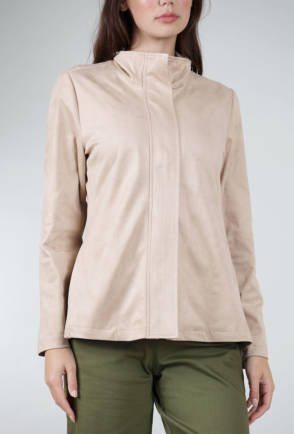 Ace & Ivy Faux Suede Jacket, Natural