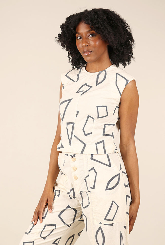 Prairie Underground Interval Top, Cream Print