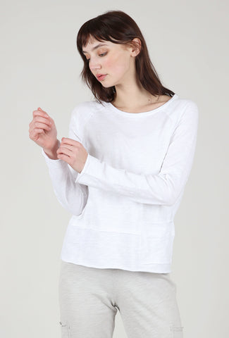 Escape by Habitat Cotton Slub Pocket Pullover, White 