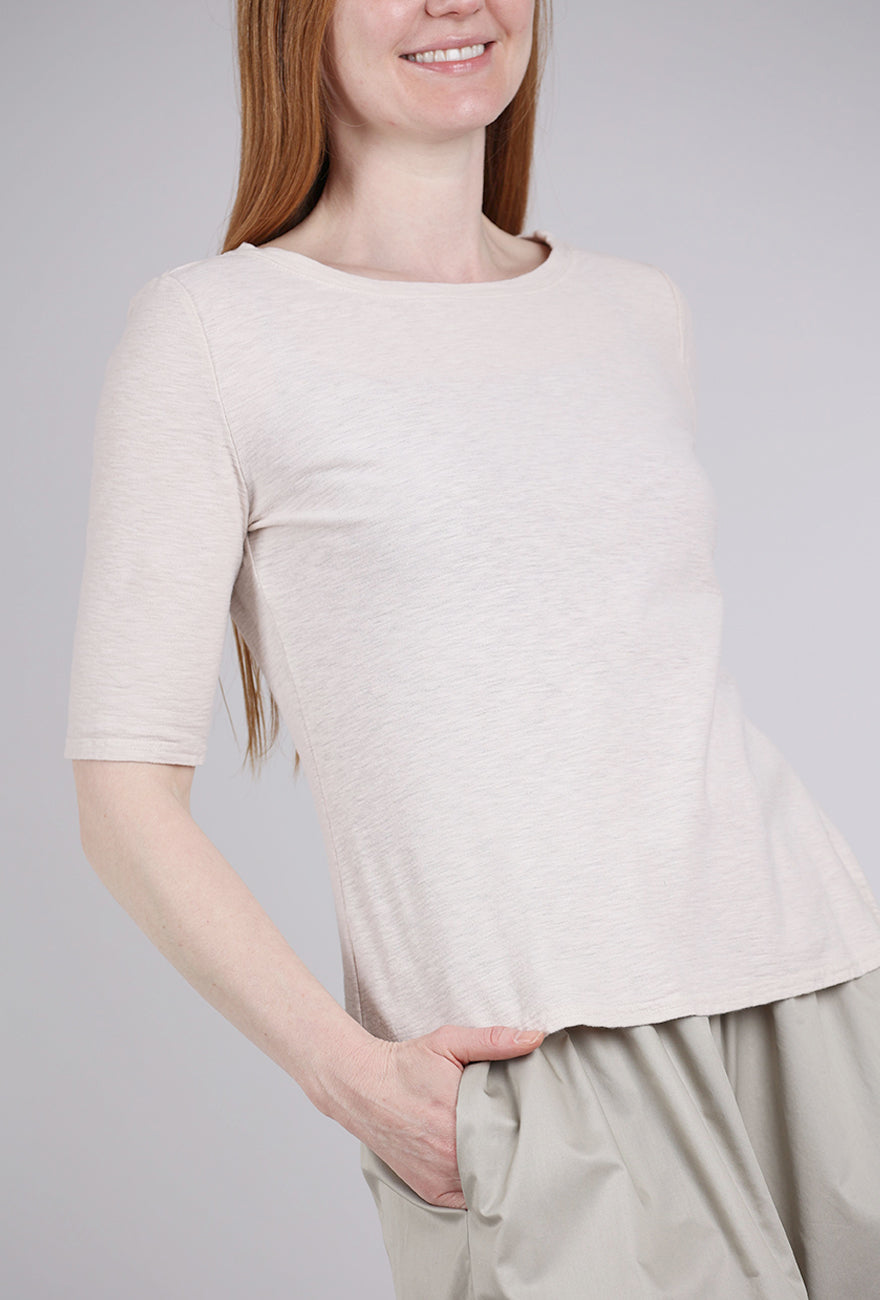 Cut Loose LCJ Elbow Sleeve Top, Pearly