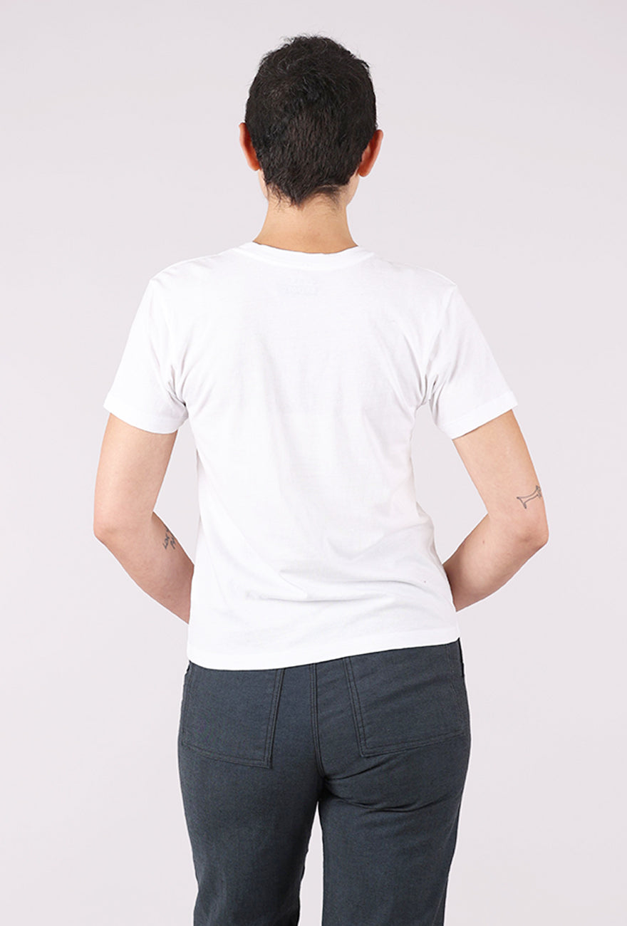 CPress Studio Mushie Tee, White/Flirting with Cowboys