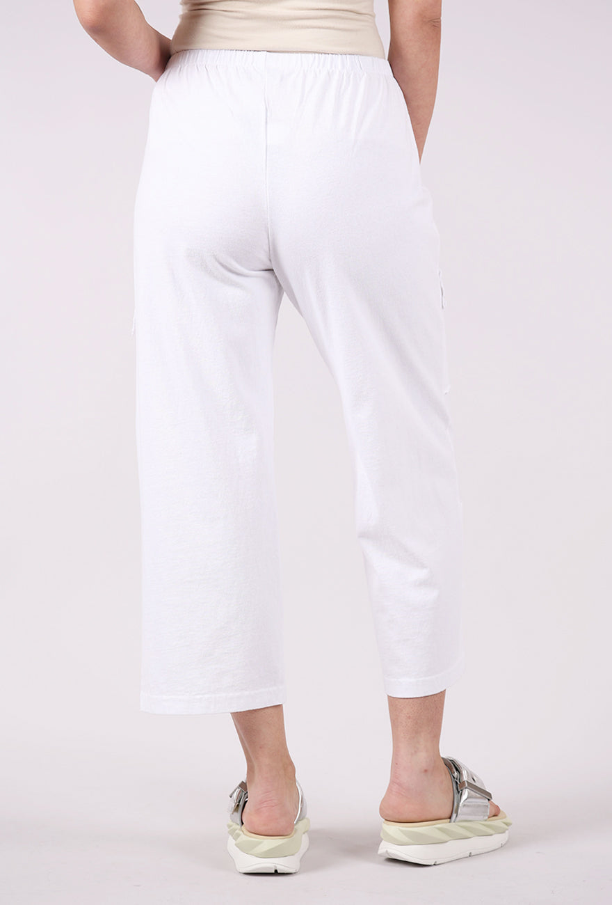 Fenini Multi Pocket Crop Pant, White