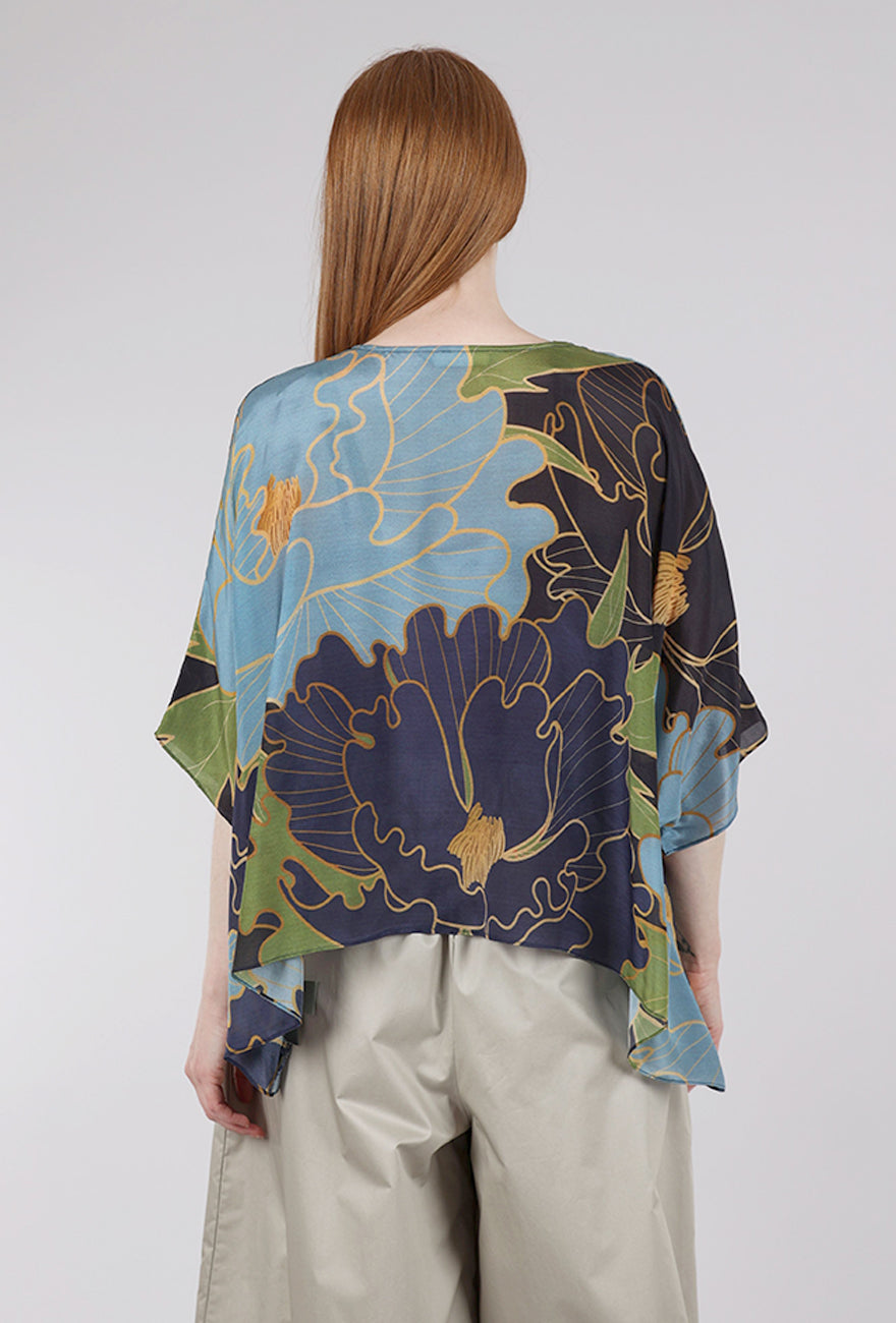 Cocoon House Silk Overlay Top, Art Deco