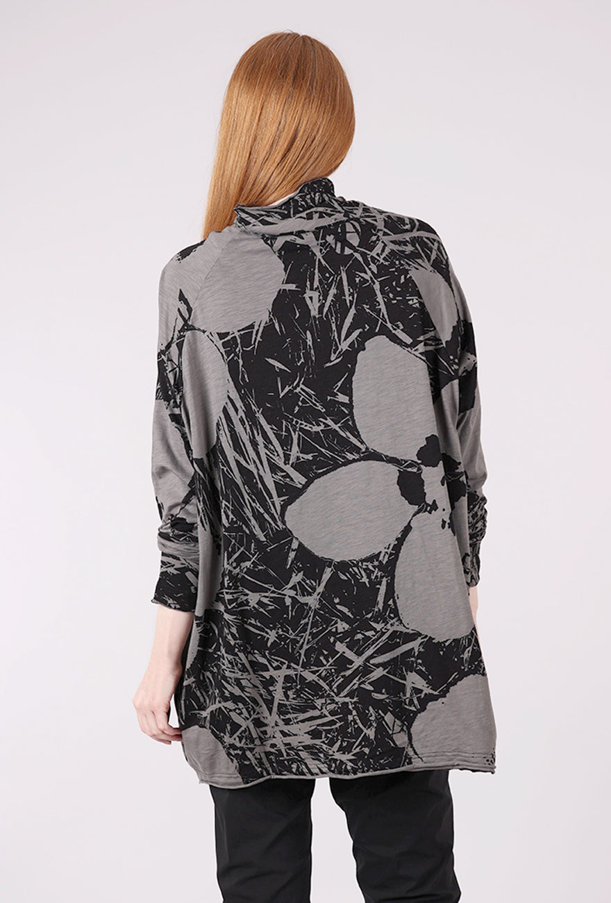Rundholz Print Funnel Swing Tee, Black Print