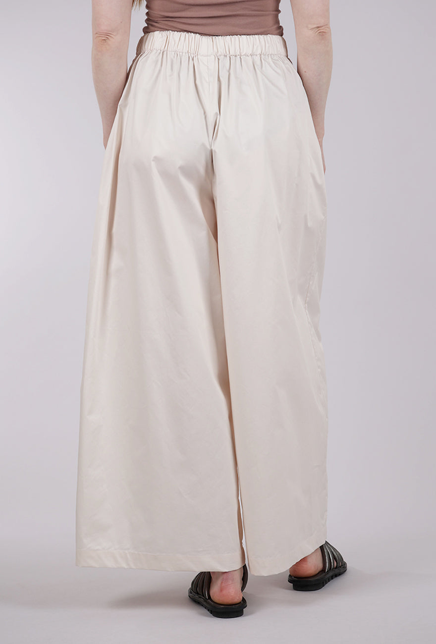 Planet Poplin Palazzo Pant, Stone