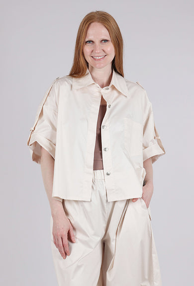 Planet Tab Sleeve Shirt, Stone