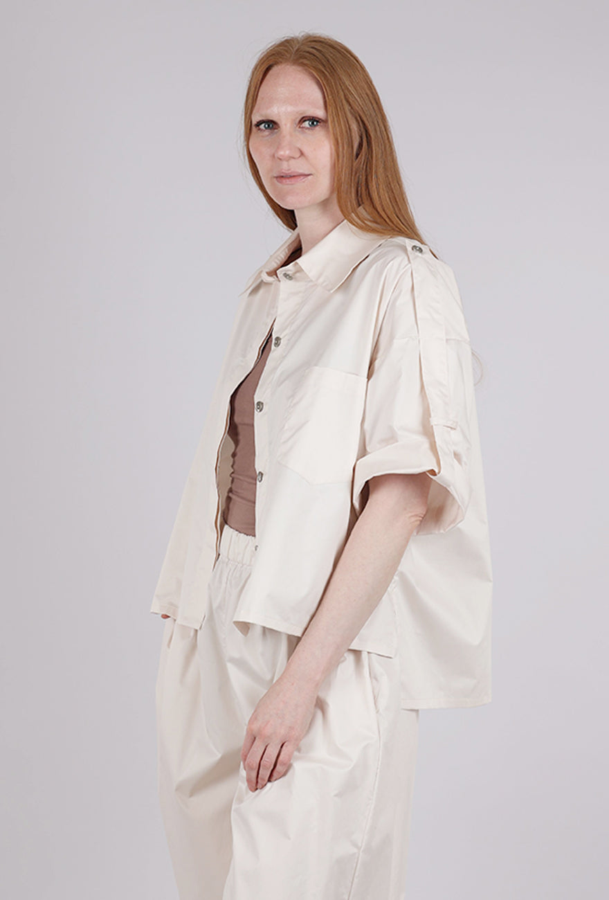 Planet Tab Sleeve Shirt, Stone