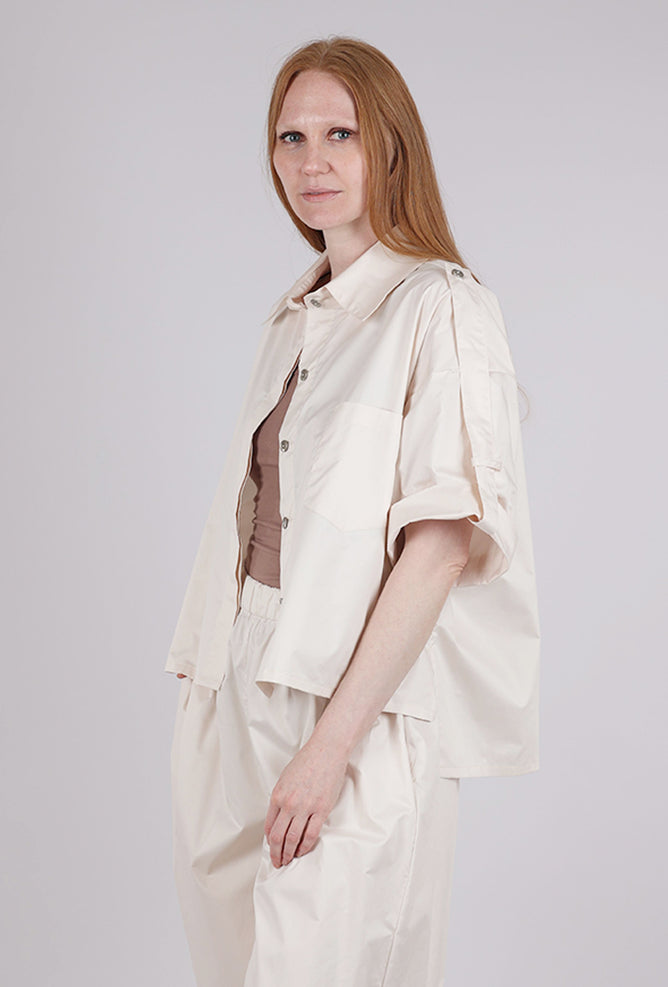 Planet Tab Sleeve Shirt, Stone