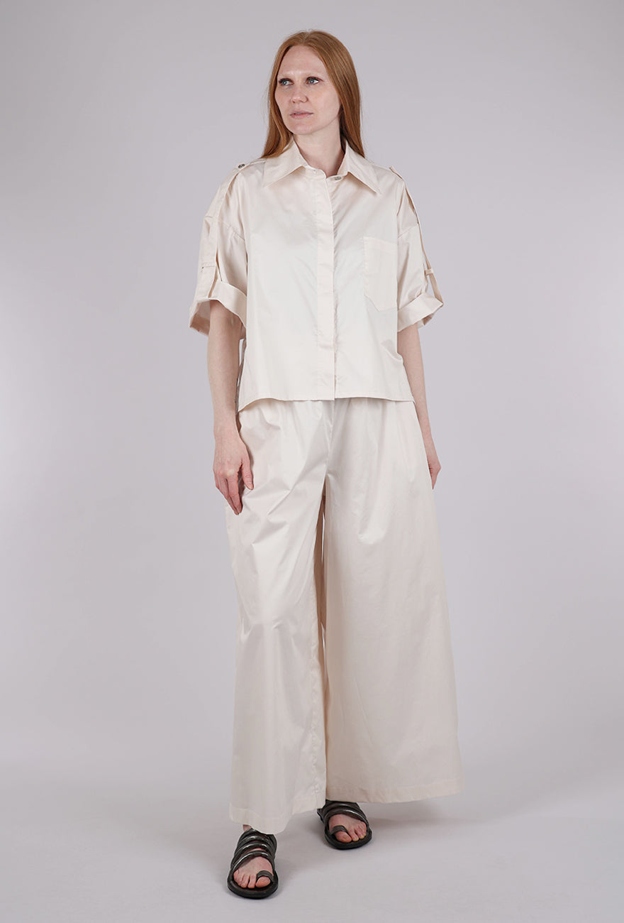 Planet Tab Sleeve Shirt, Stone