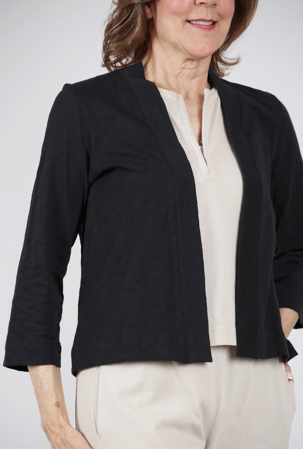 Lilla P Easy Open Cardie, Black
