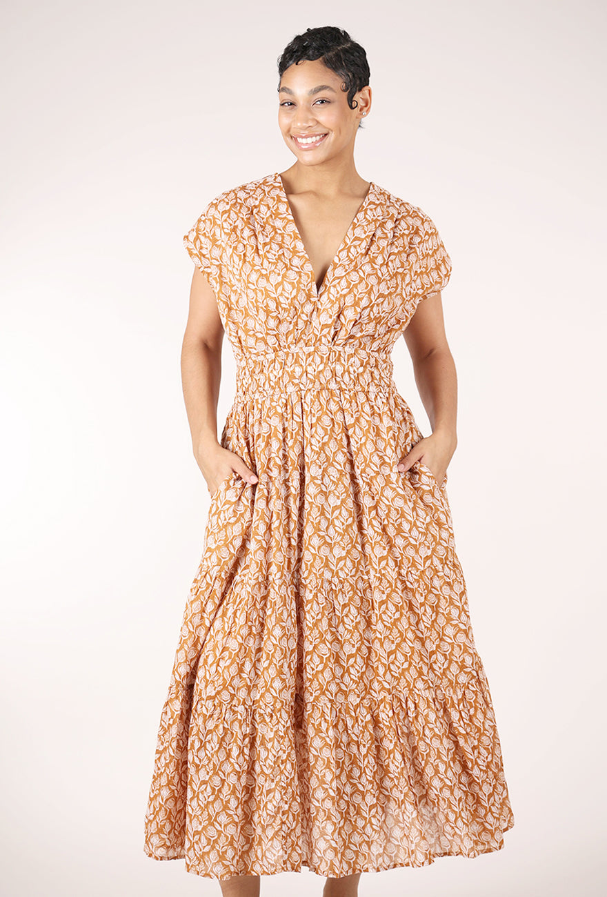 knee length dresses for ladies Dolma Camille Maxi Dress, Mocha – Evie Lou