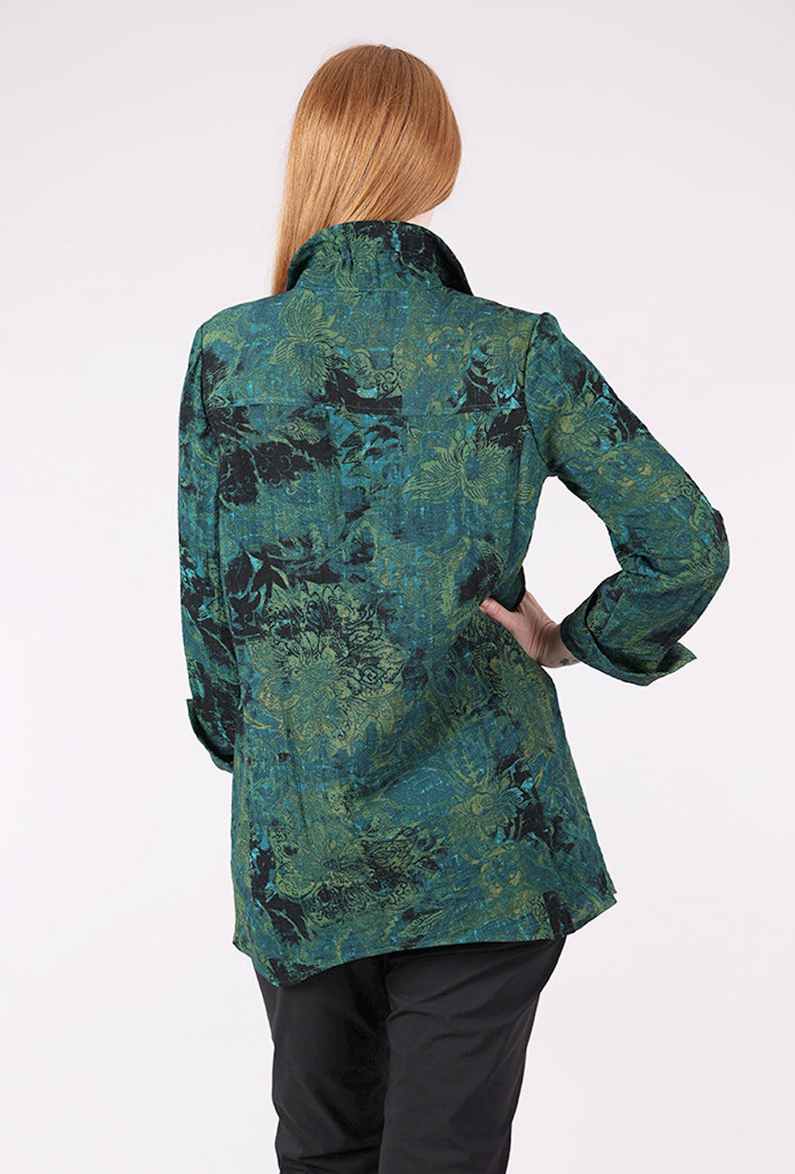 Habitat Express Floral Artist Shirt, Everglade