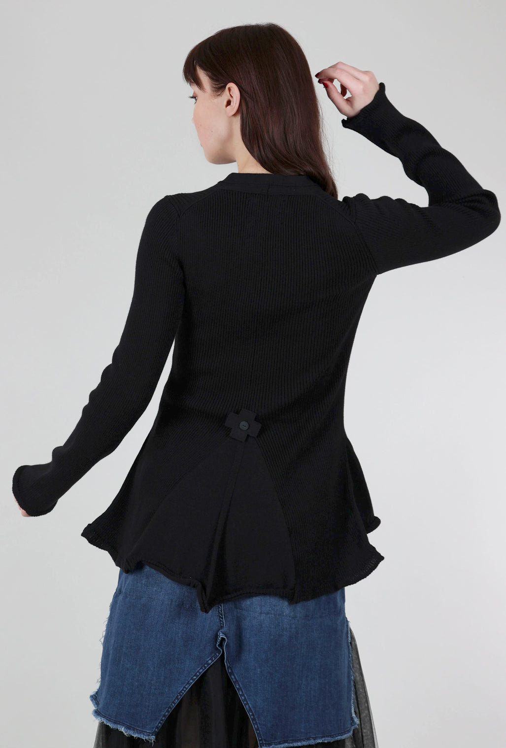 Pluslavie A Cotton Cardigan, Black