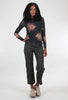 AMB Designs Florence Double Sheer Top, Velvet/Earth 