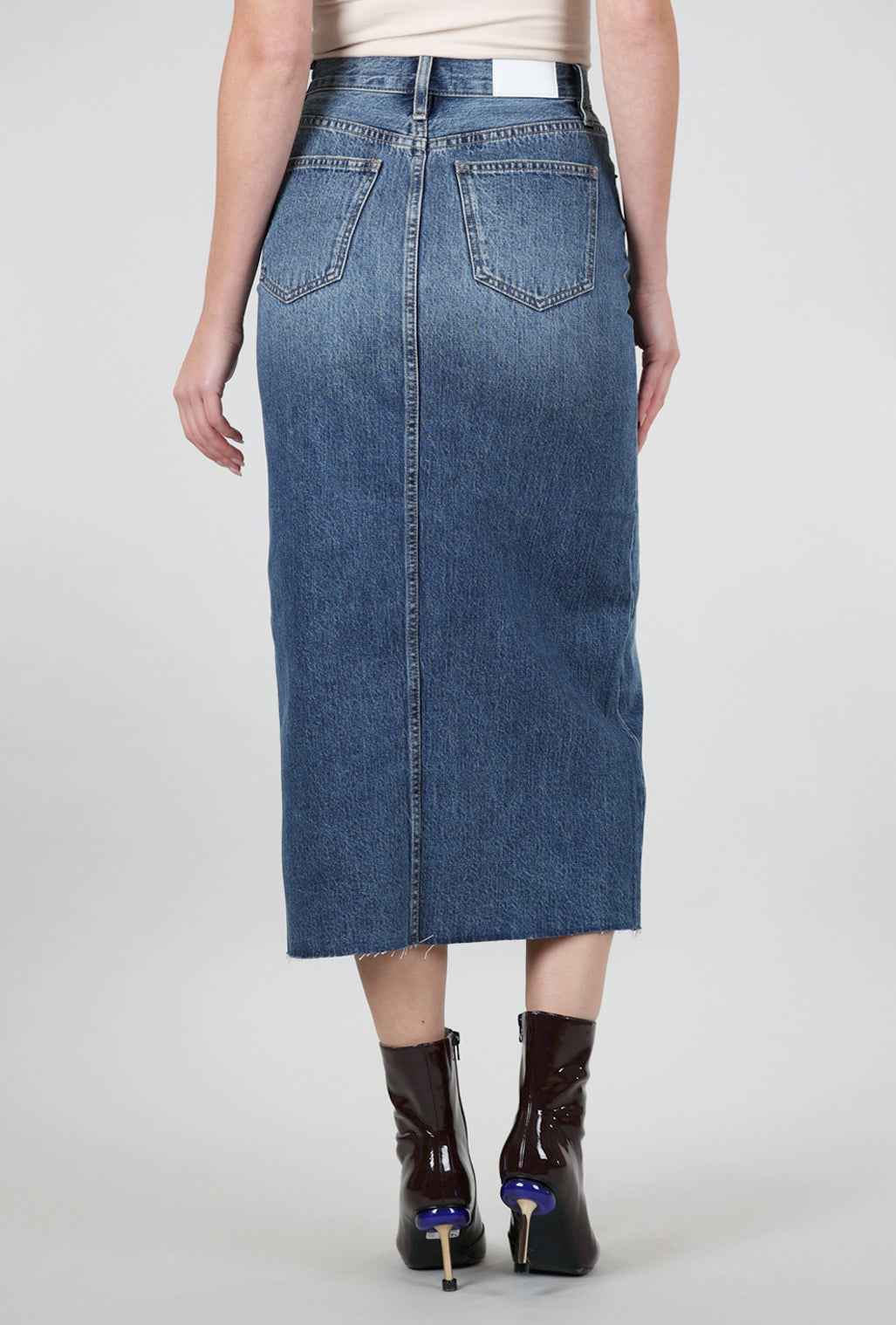 Pistola Alice High-Rise Midi Skirt, Fairfax Blue