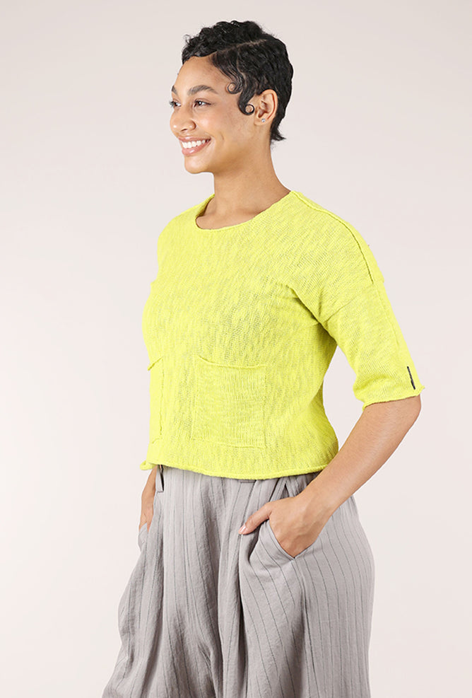 Paper Temples Reverse Pocket Sweater, Chartreuse