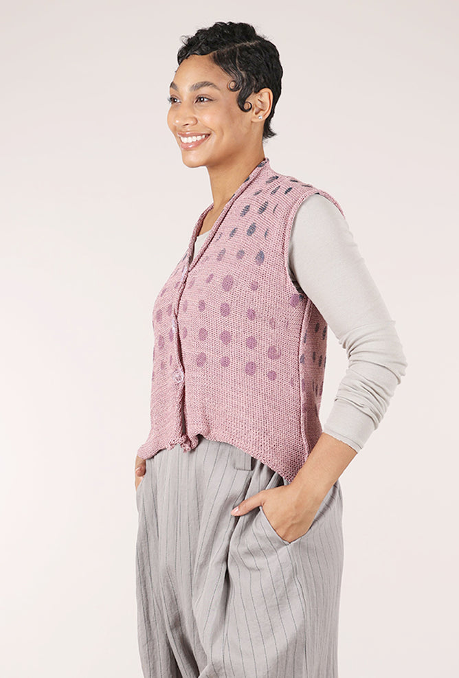 Paper Temples Car Vest, Mauve/Spots