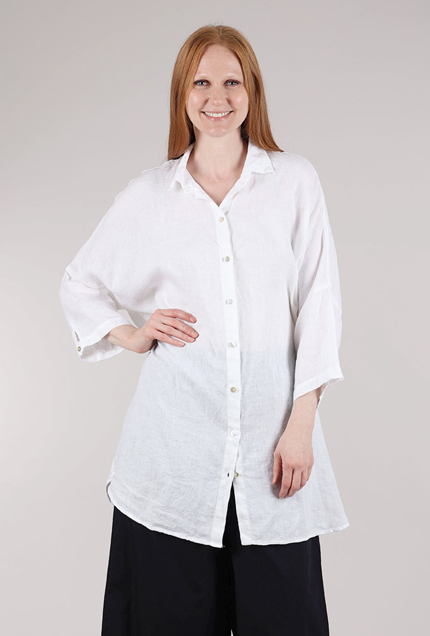 Cut Loose Linen Holly Top, White