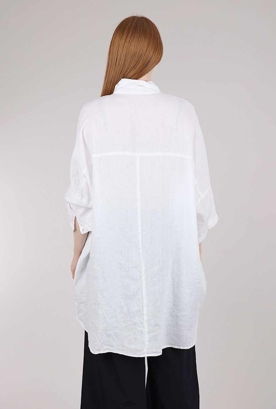 Cut Loose Linen Holly Top, White