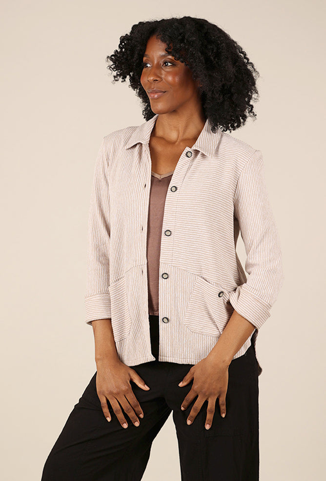 Habitat Pasadena Knit Button-Up Shirt, Oakwood