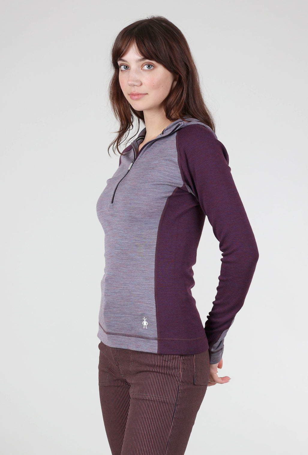 Smartwool Classic Thermal Merino 1/2 Zip Hoodie, Violet/Purple Iris