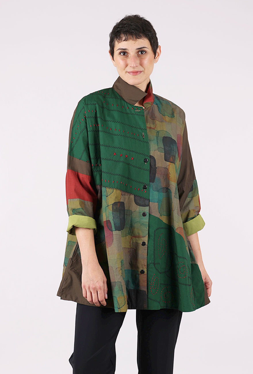M Square Pieces Parts Swing Jacket, Olive