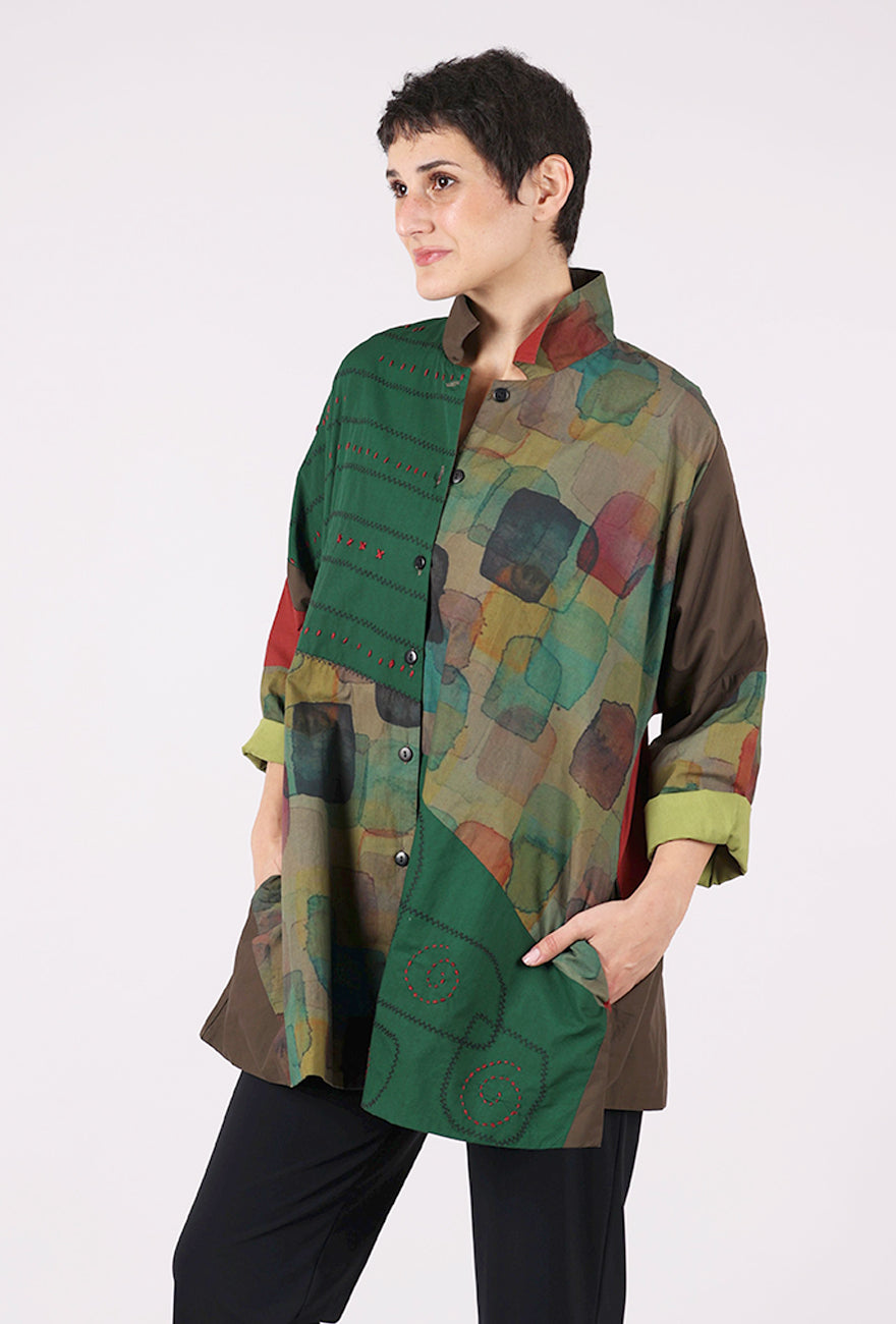M Square Pieces Parts Swing Jacket, Olive