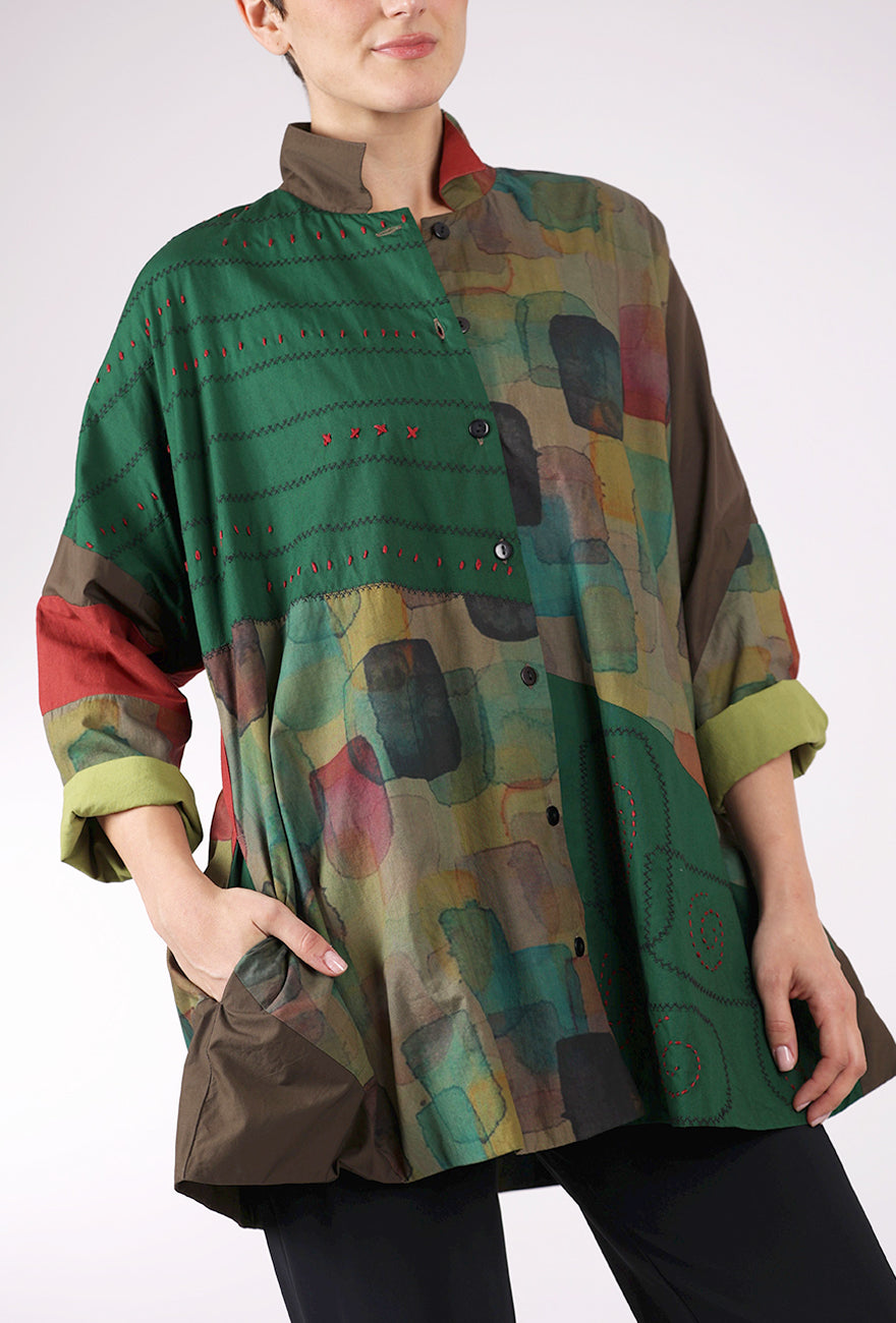 M Square Pieces Parts Swing Jacket, Olive