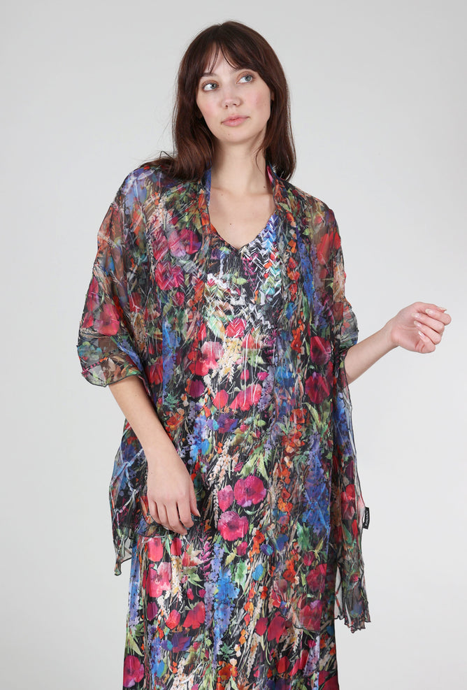 Komarov Lively Blooms New Diamond Shawl, Black