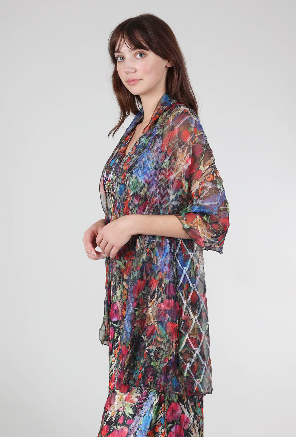 Komarov Lively Blooms New Diamond Shawl, Black