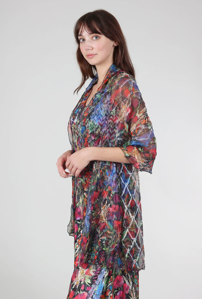 Komarov Lively Blooms New Diamond Shawl, Black