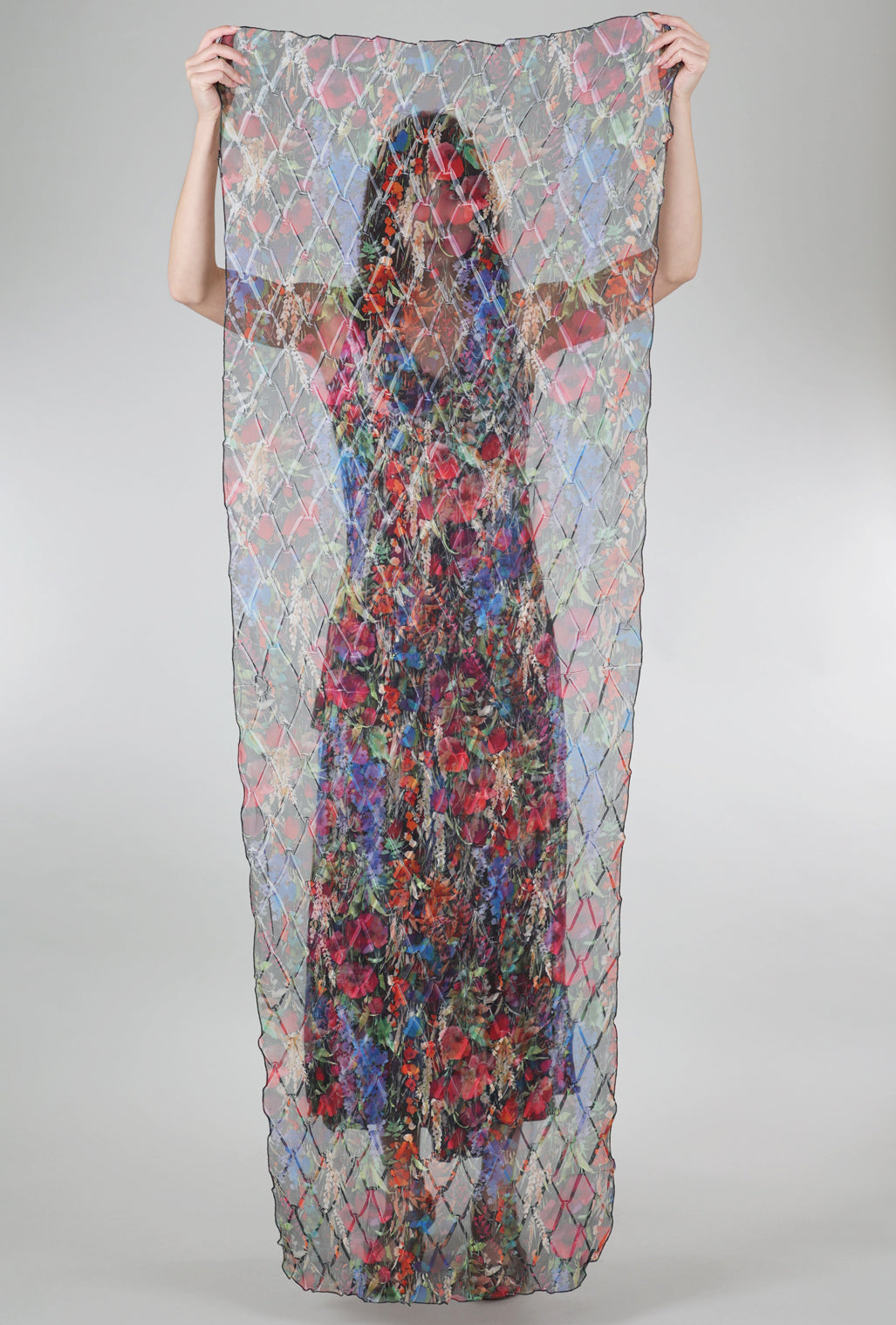 Komarov Lively Blooms New Diamond Shawl, Black