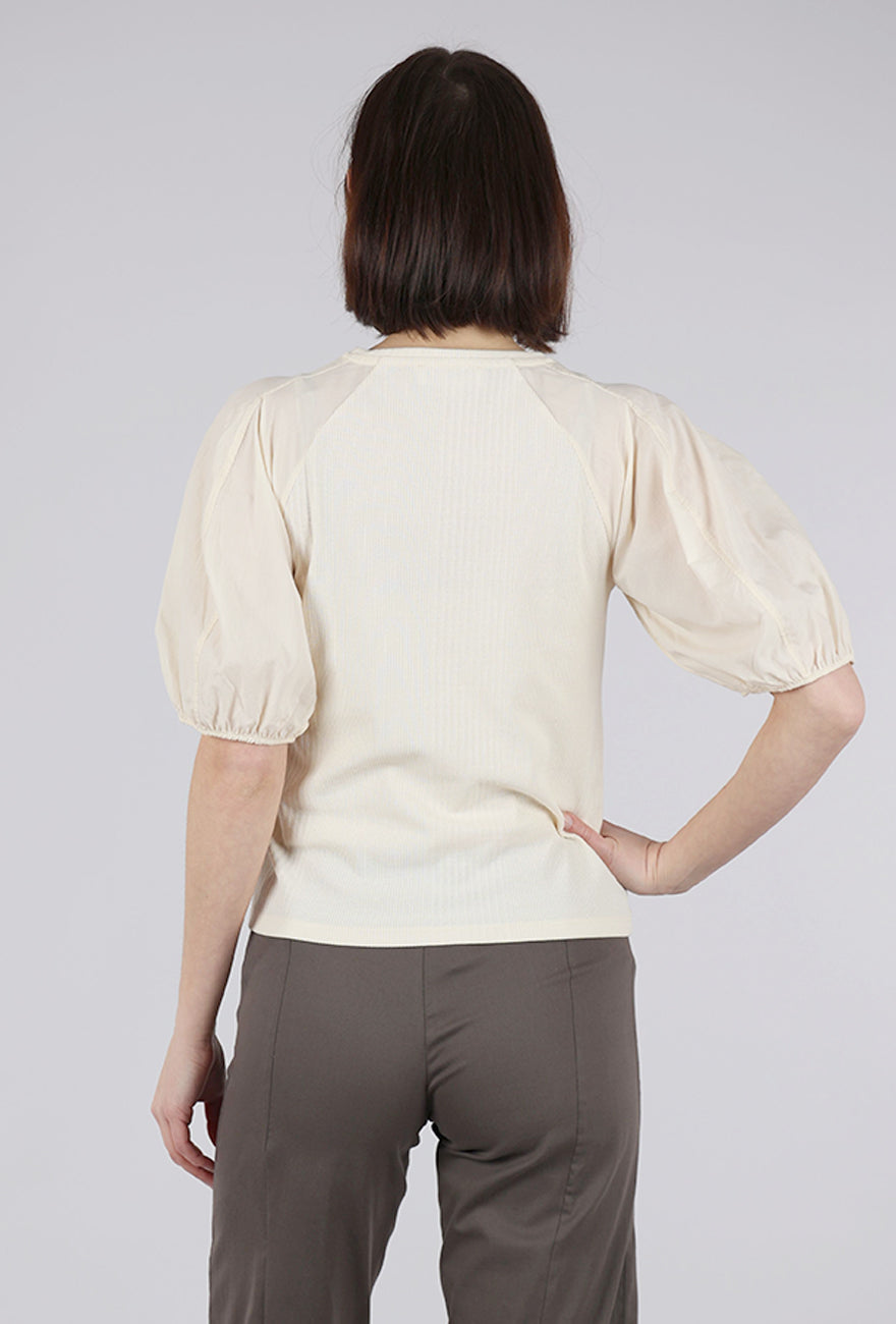 Sita Murt Combo Cottons Top, Cream