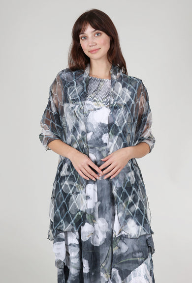 Komarov Midnight Magnolia New Diamond Shawl, Gray