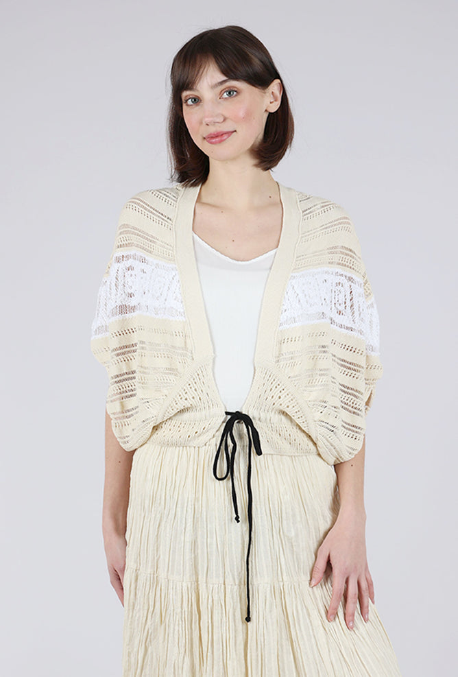 Sita Murt Crochet Openwork Vest, Cream