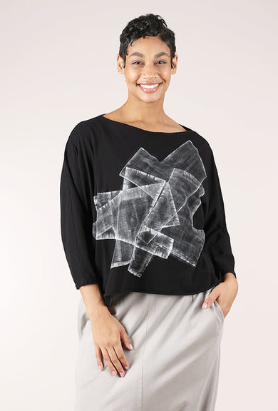 Cynthia Ashby Luna Graphic Tee, Black