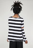 Pluslavie A Big Stripe T Shirt, Black/White 