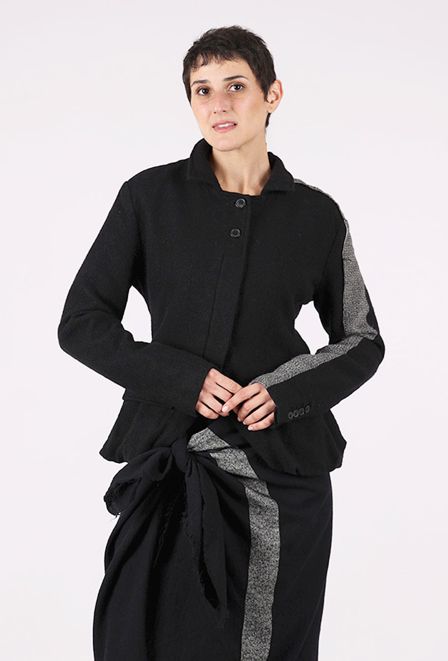 Rundholz Racing Stripe Wool Jacket, Black