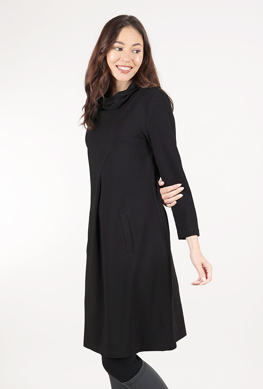 Habitat Core Travel Pleat Front Dress, Black