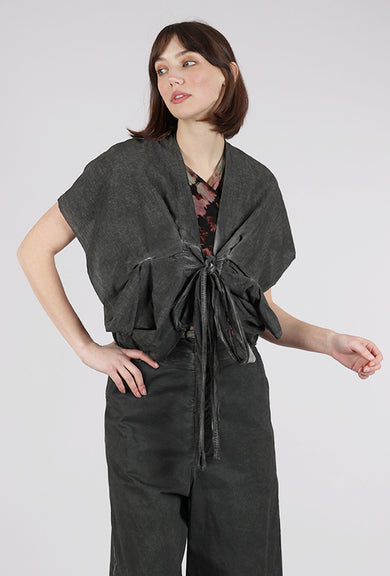 La Vaca Loca Ilias Woven Kimono, Cold Black
