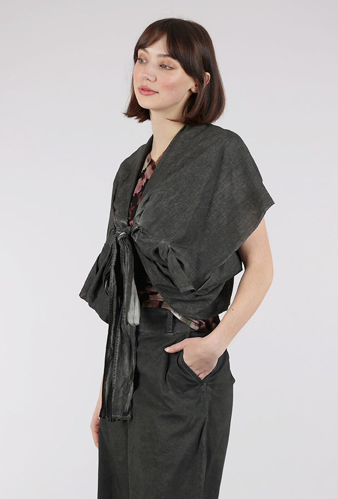 La Vaca Loca Ilias Woven Kimono, Cold Black