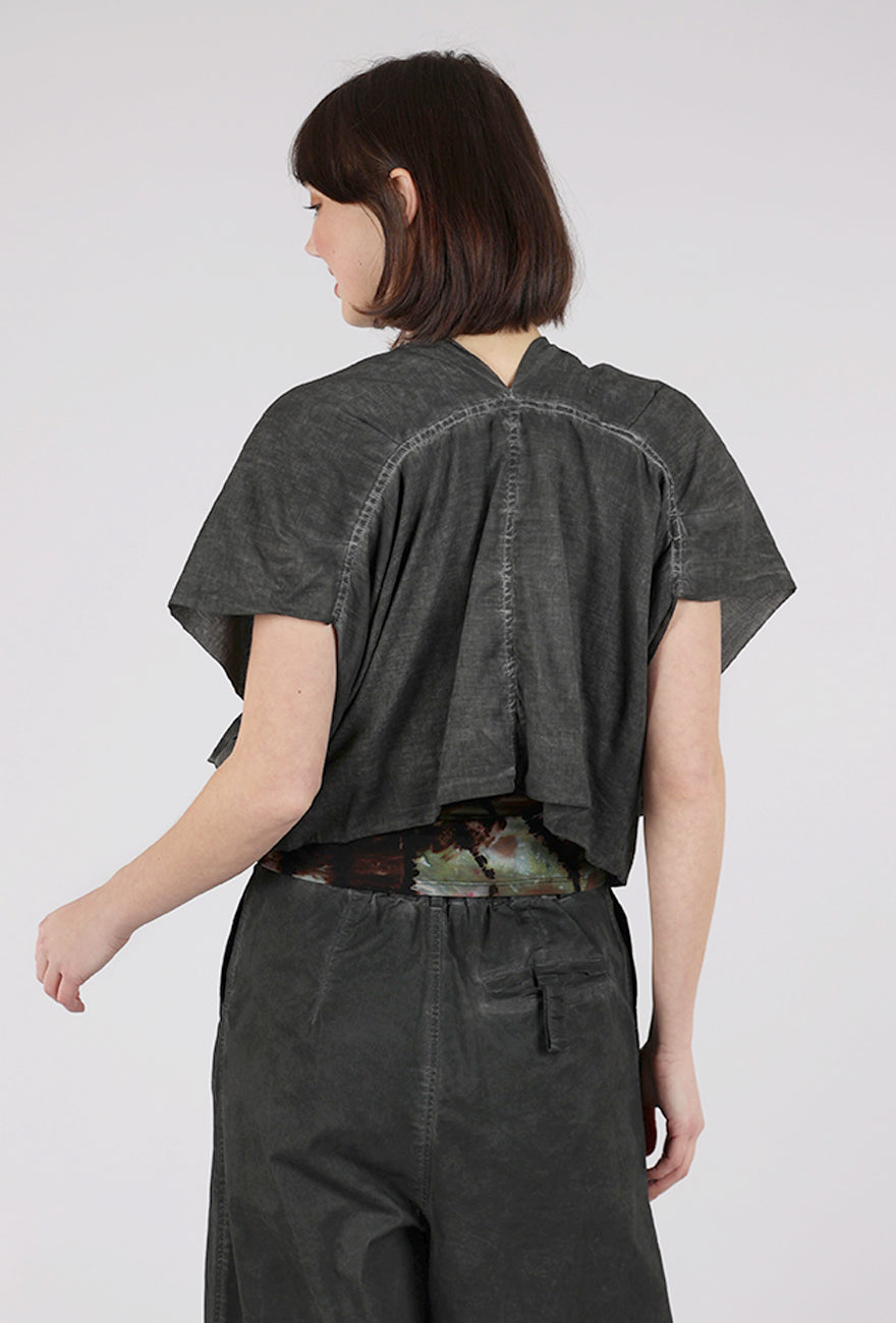 La Vaca Loca Ilias Woven Kimono, Cold Black