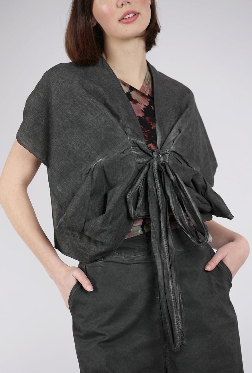 La Vaca Loca Ilias Woven Kimono, Cold Black