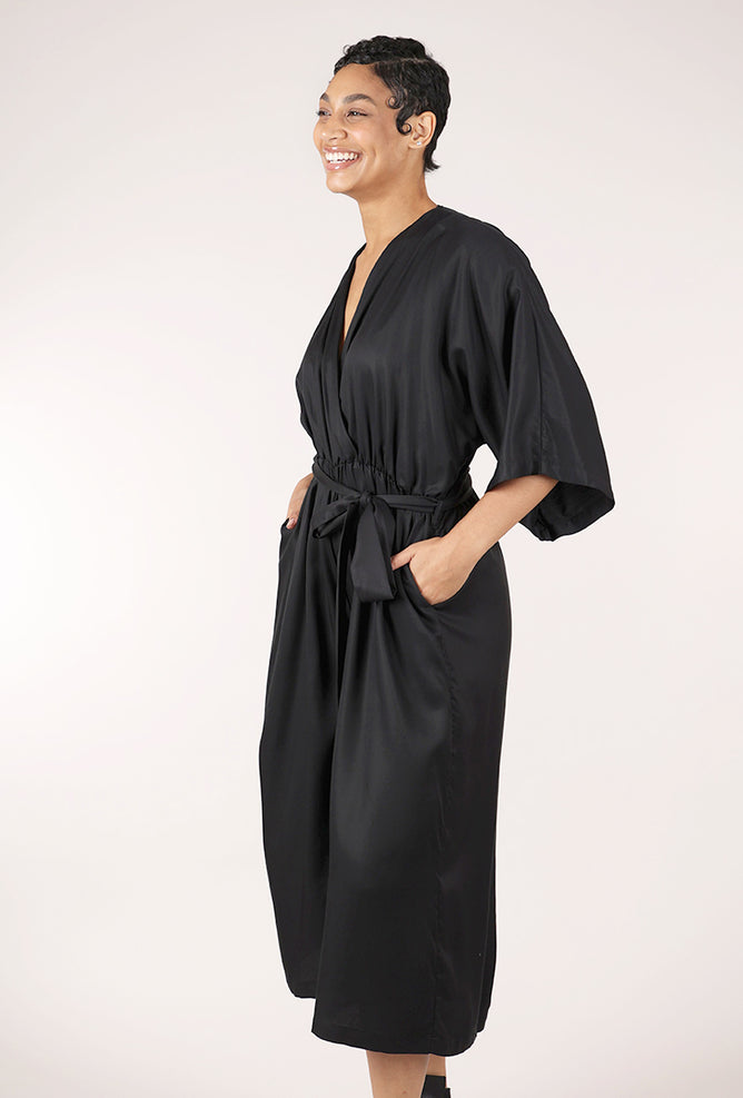 Cossac Kimono Jumpsuit, Black