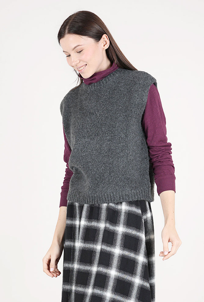 Grade & Gather Keightly Sweater Vest, Charcoal