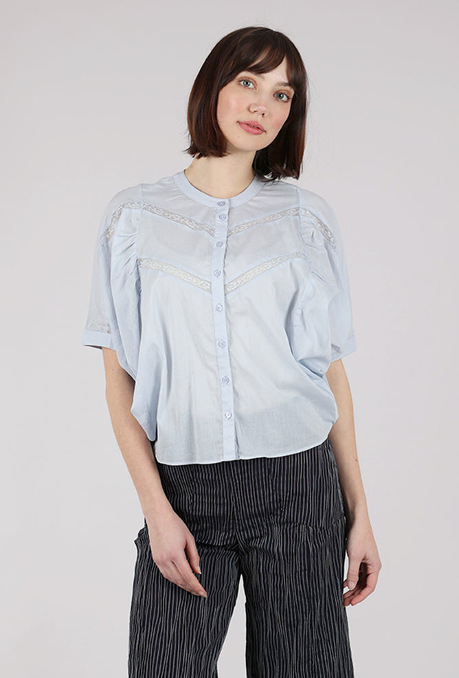 Sita Murt Butterfly Sleeve Lady Blouse, Pale Blue
